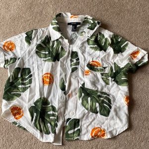 Womens crop Hawaiian shirt